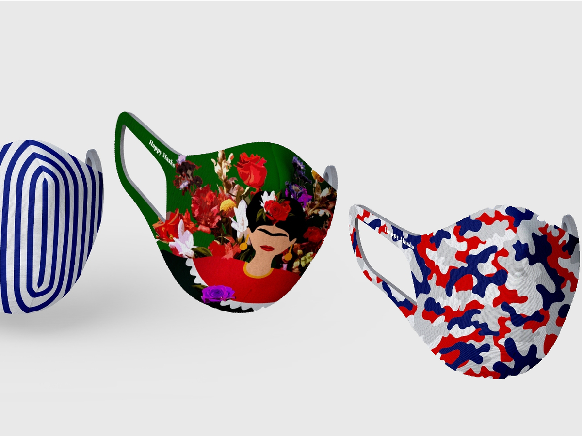 Modische Stoffmaske: Bataillon Belette Happy Masks