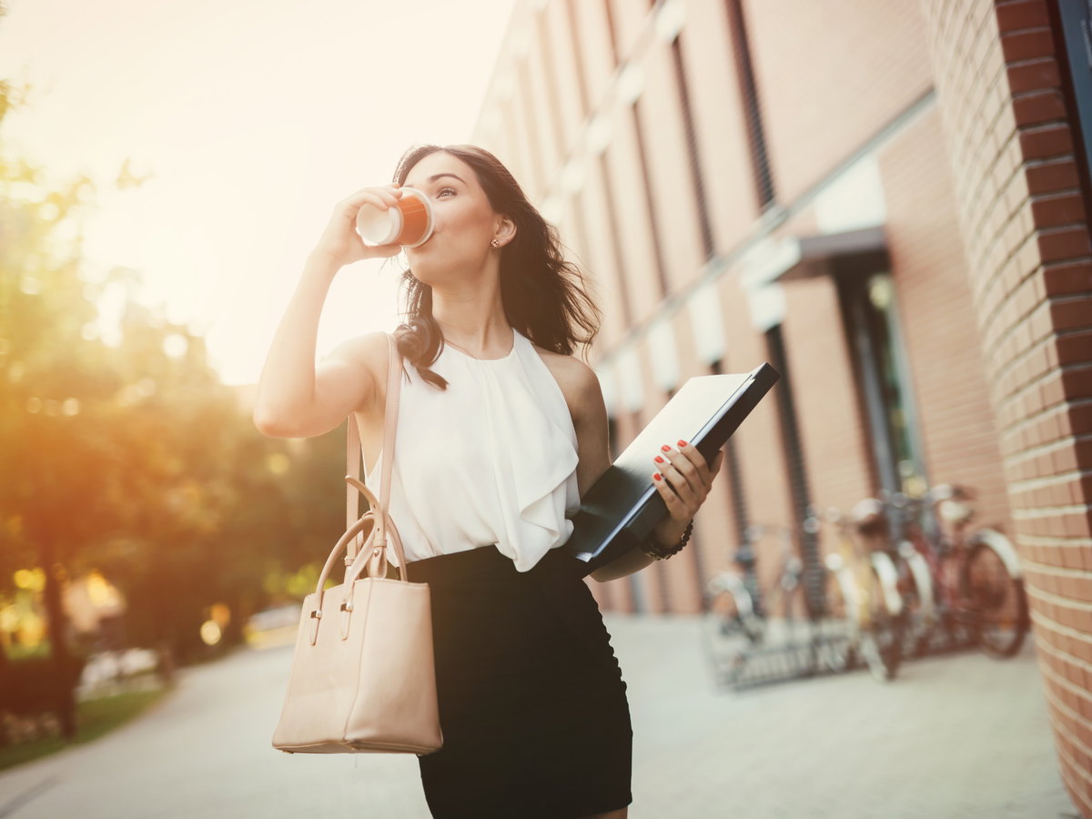 Businessfrau in Eile