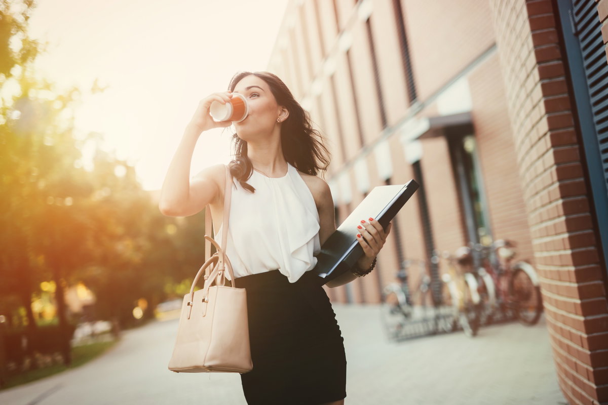 Businessfrau in Eile