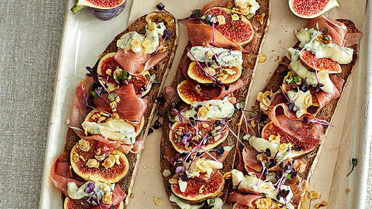 Rezept für Tartines mit Feige und Gorgonzola