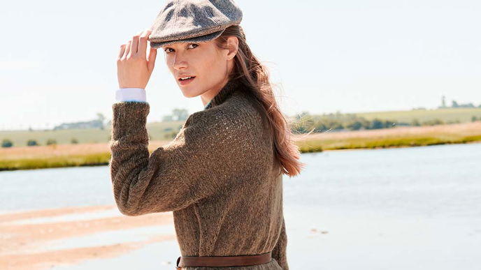 Strickanleitung für einen langen Strickmantel für Anfänger von Lana Grossa