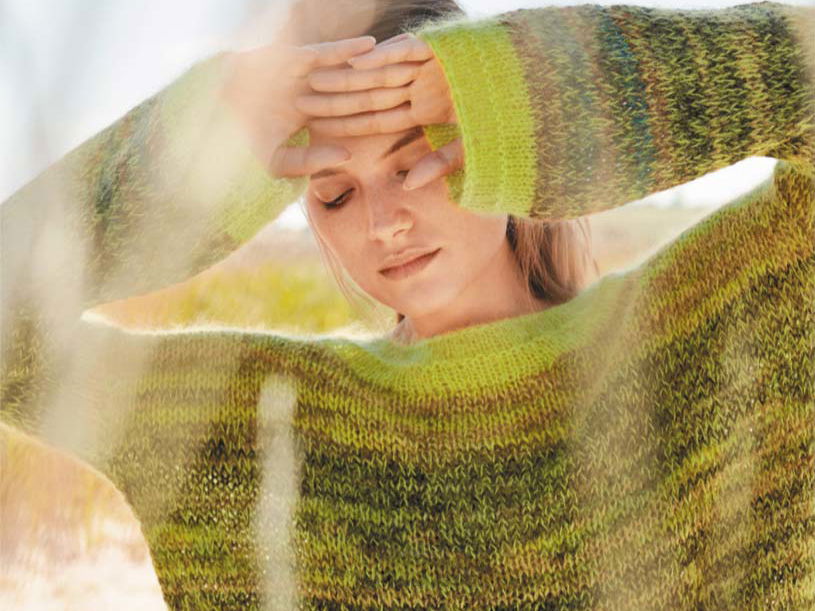 Strickpullover einfach melliert