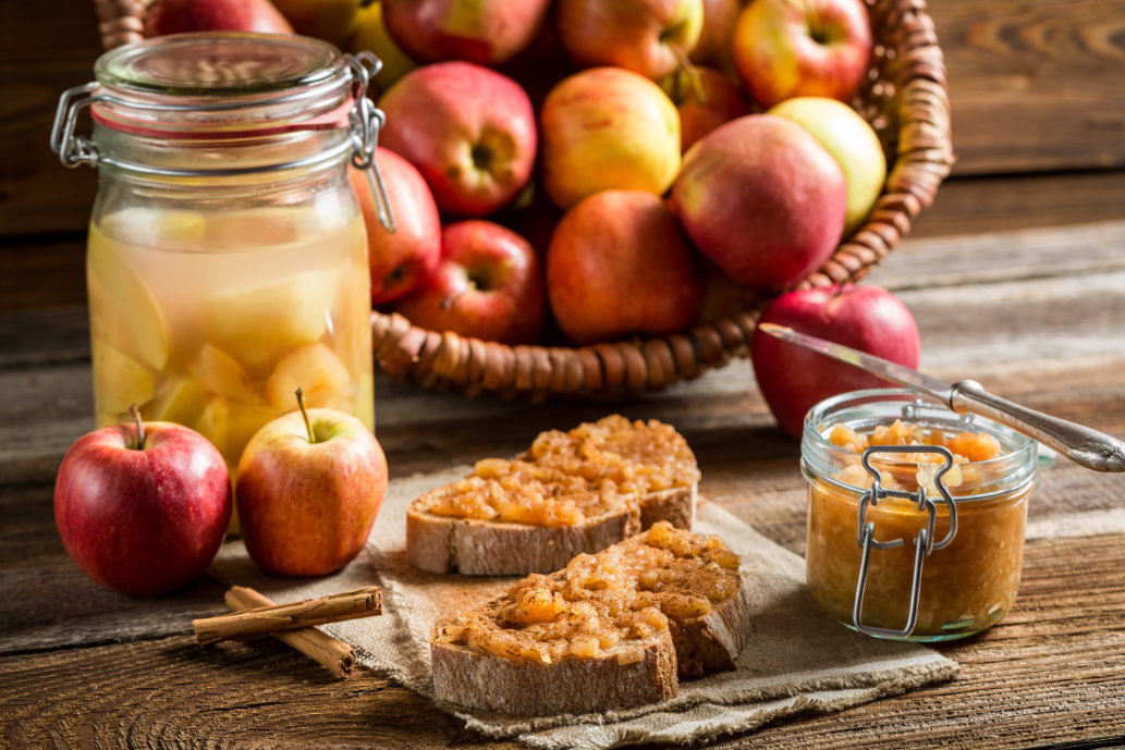 Selbstgemachte Bratapfelmarmelade