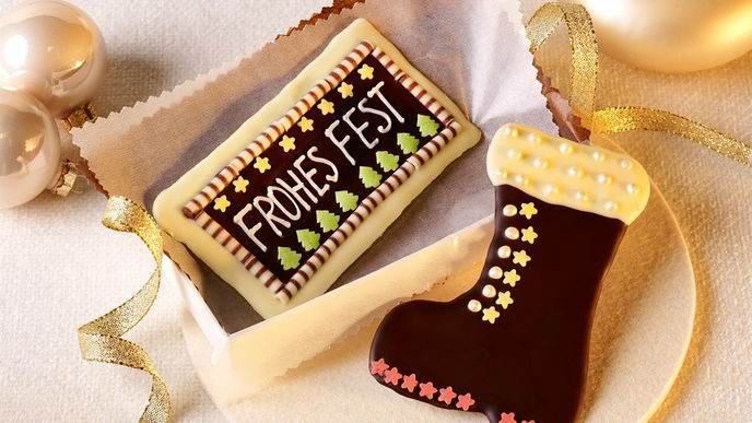 Weihnachtsgrüße aus Schokolade – Rezept für individuelle Schokotafeln