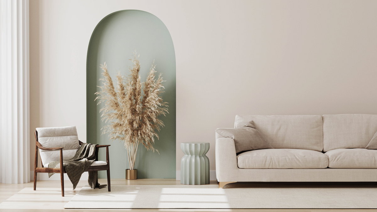 Wohnraum minimalistisch und modern