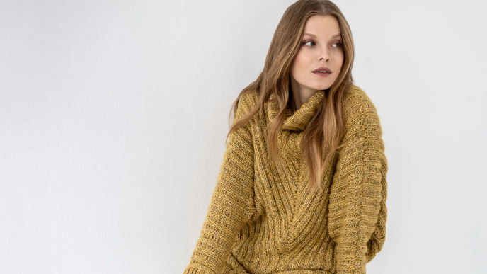 Strickanleitung: Kimonopullover mit Fledermausärmeln