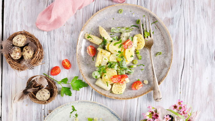 Sylter Kartoffelsalat mit Spargel: Vegetarisches Rezept