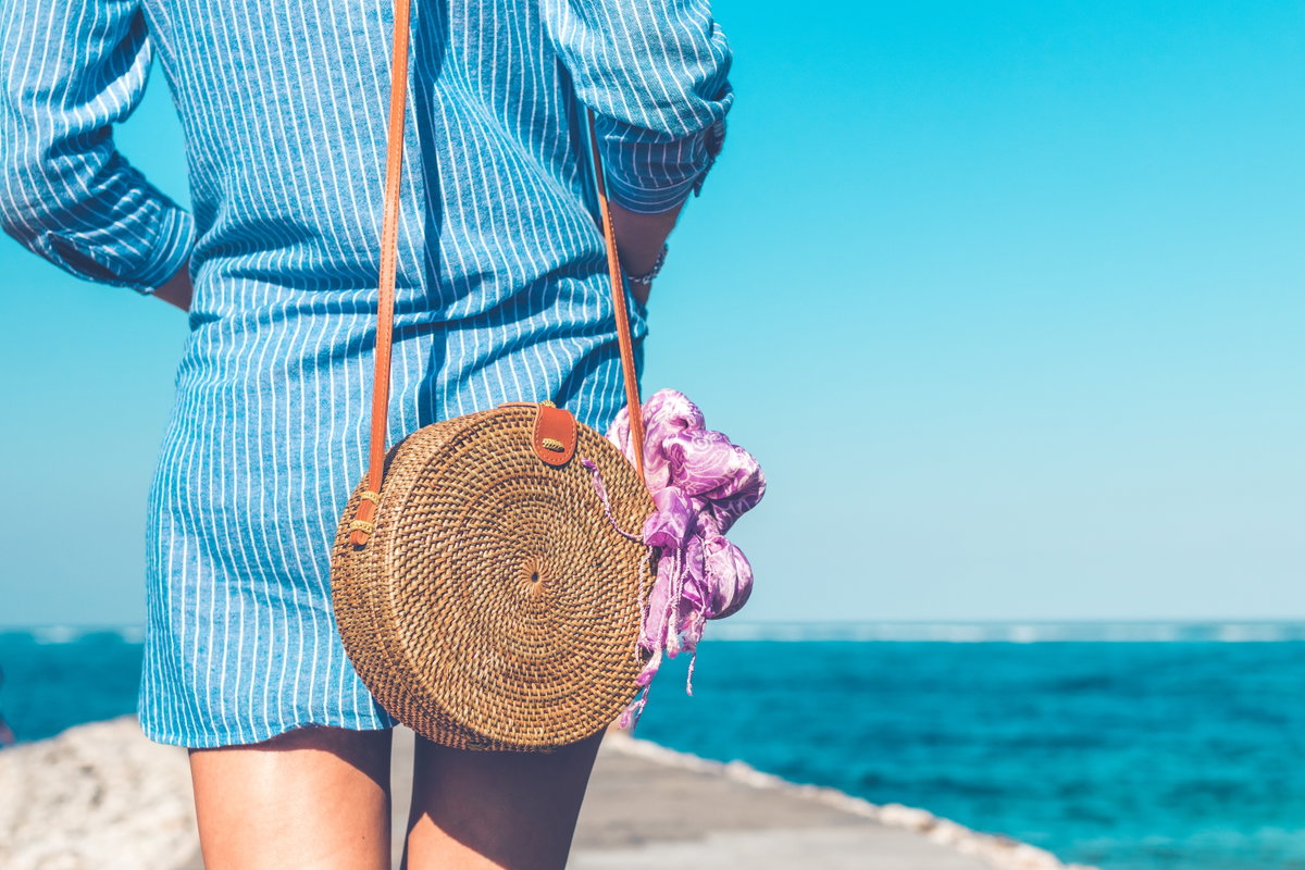 Frau Handtasche Sommer