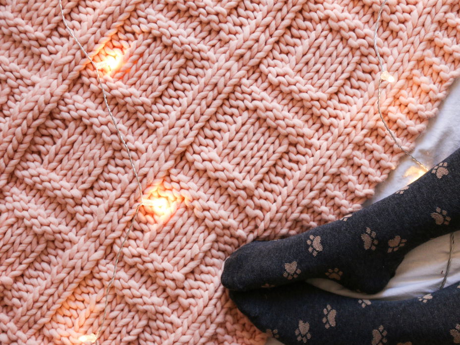 Kuschelige Decke zum Nachstricken