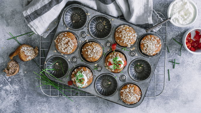 Frühstück zum Abnehmen: Rezept für kalorienarme Vollkorn-Muffins mit Skyr