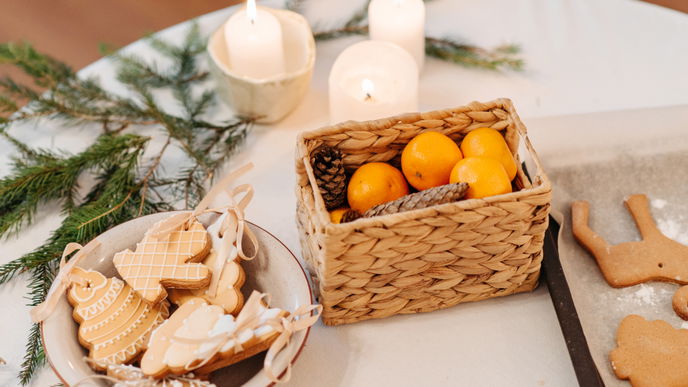 Schnelles Weihnachtsplätzchen mit Mandarinen - mit nur 5 Zutaten
