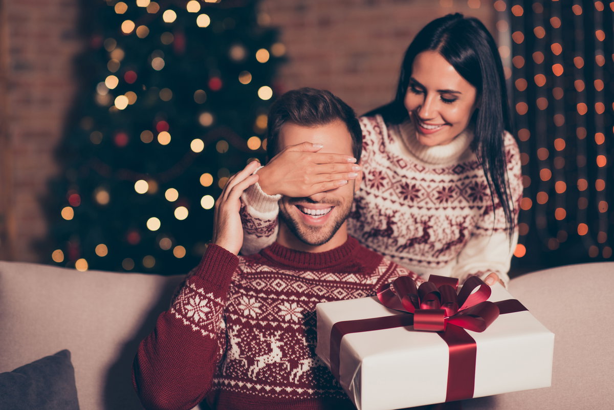Paar an Weihnachten
