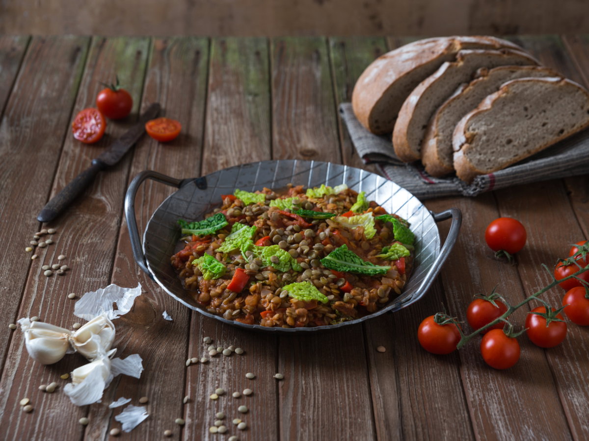 Linsen-Chili mit Grünkohl