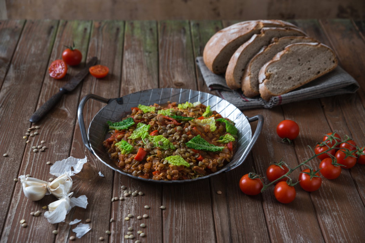 Linsen-Chili mit Grünkohl
