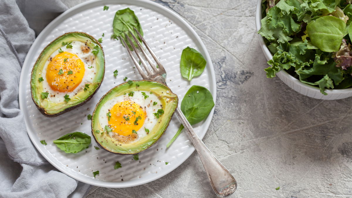 Rezept für gebackene Avocado mit Ei