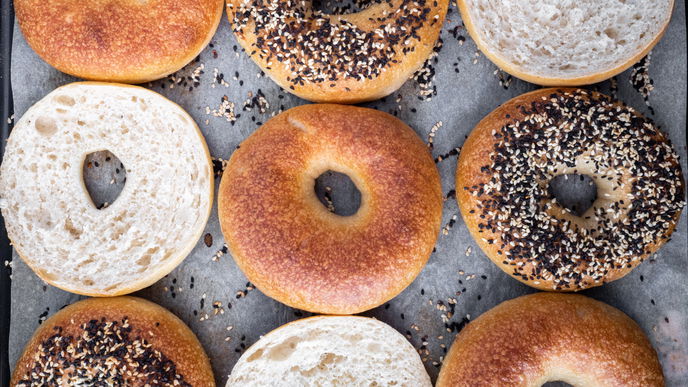 Rezept für fluffige Bagels ohne Mehl - aus nur 3 Zutaten