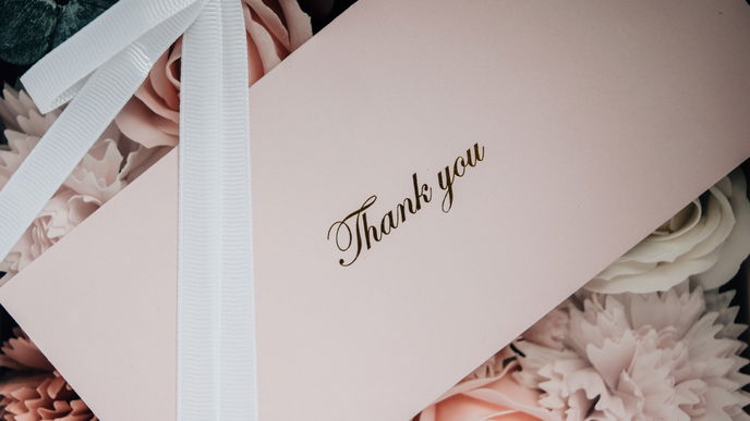 Dankeskarten für die Gäste als Aufmerksamkeit nach der Hochzeit