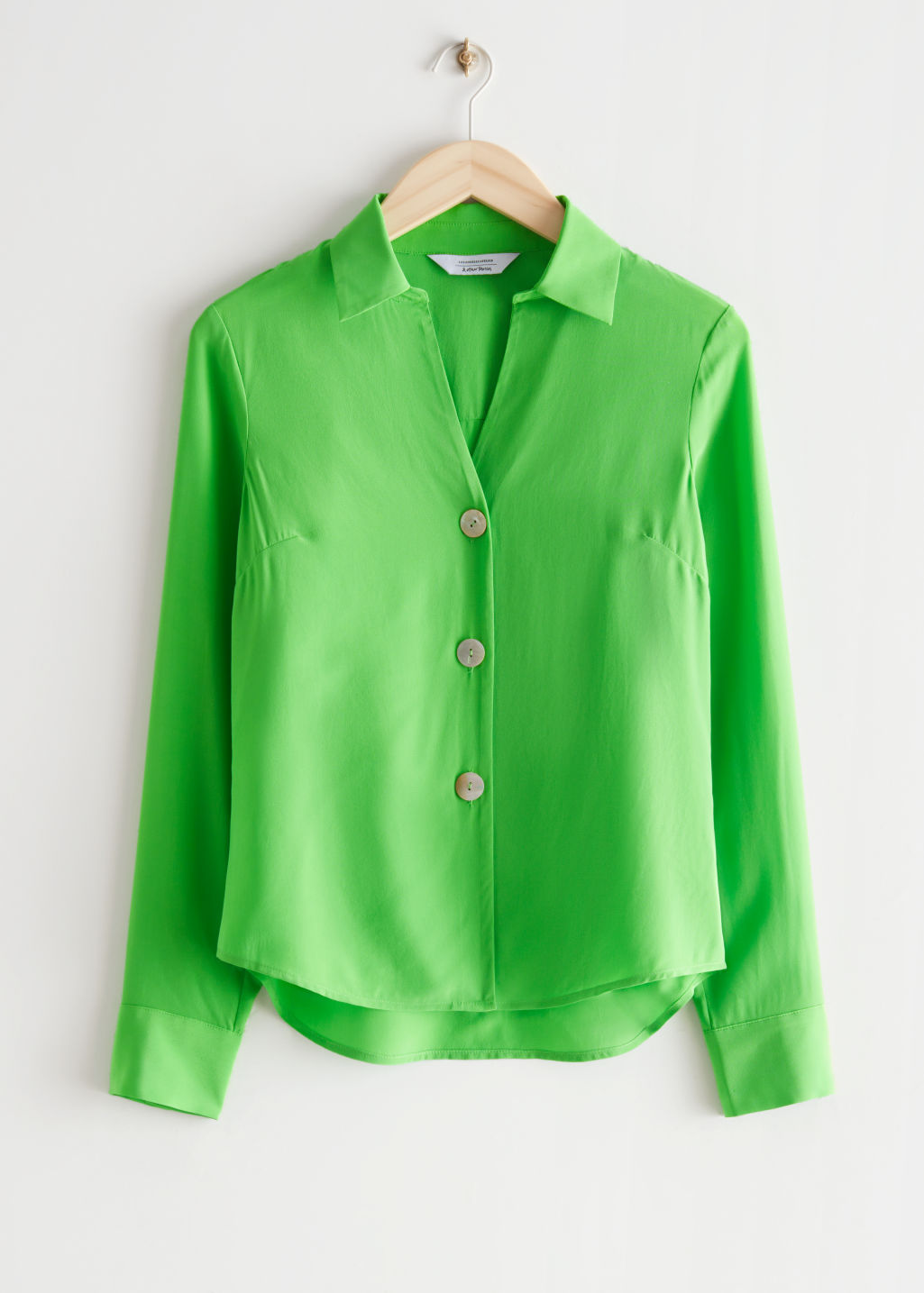 Grünes Seidenshirt