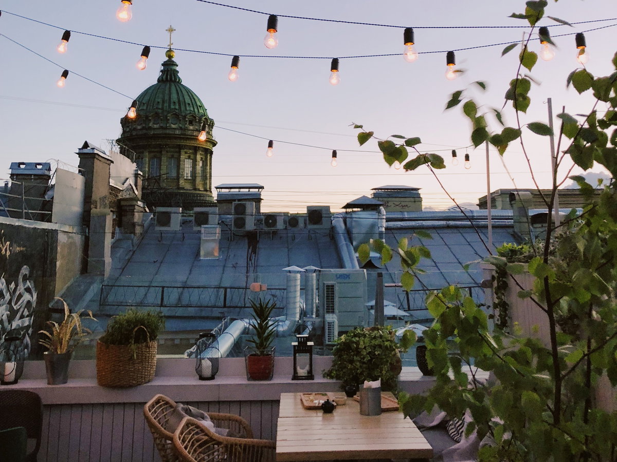 Balkon am Abend