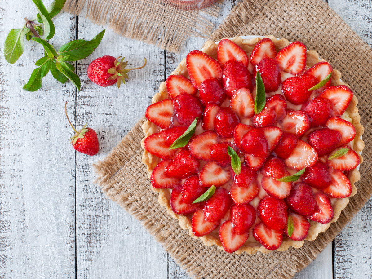 Zuckerfreier Erdbeerkuchen