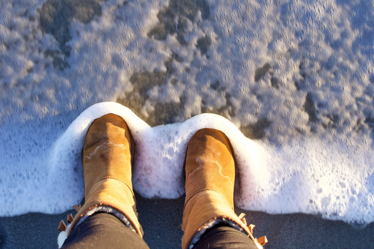 UGG Boots mit Wasserflecken