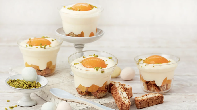 Schneller Nachtisch zu Ostern: Fruchtiges Aprikosen-Dessert