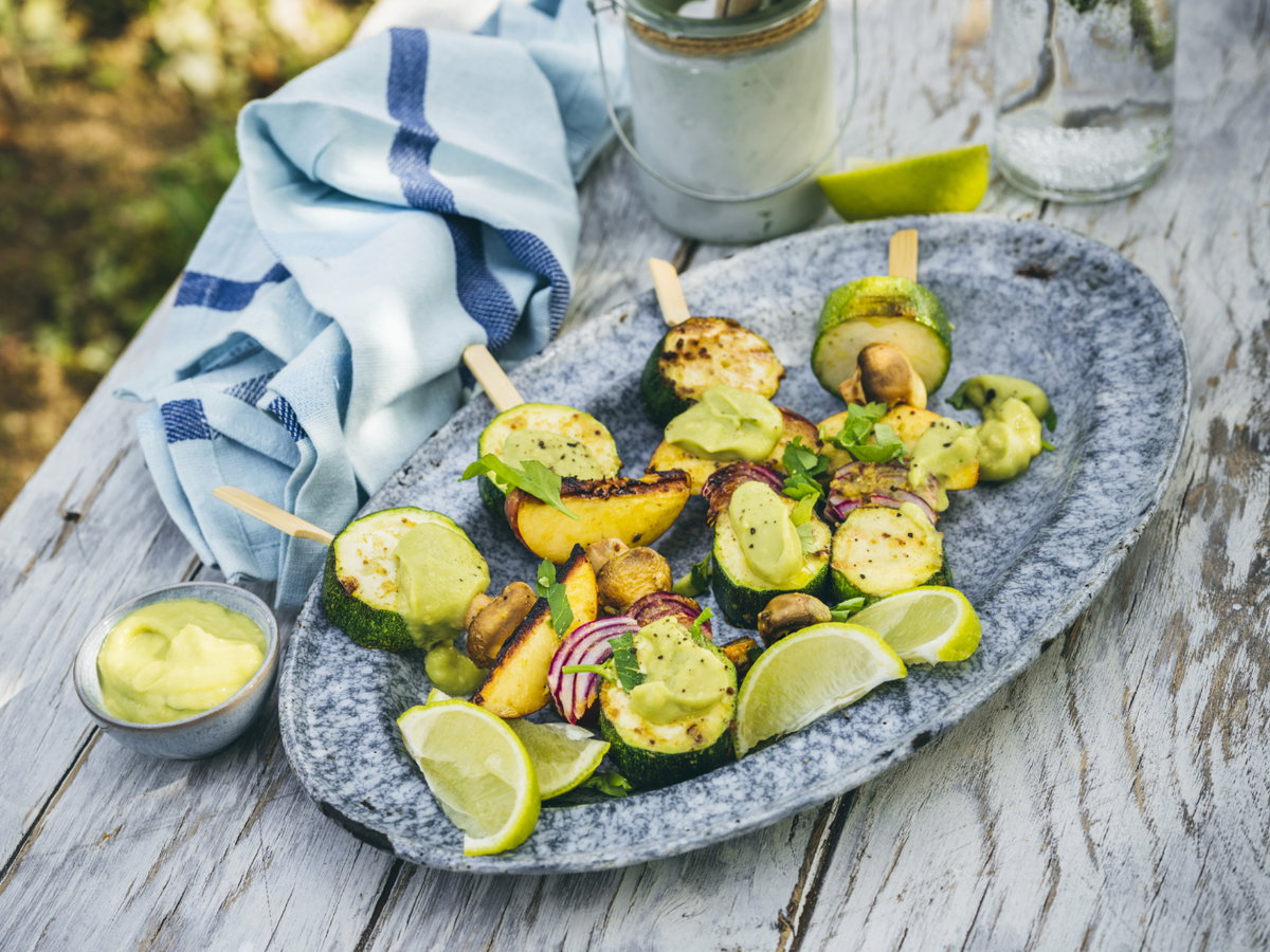 Gemüsespieße mit Zucchini