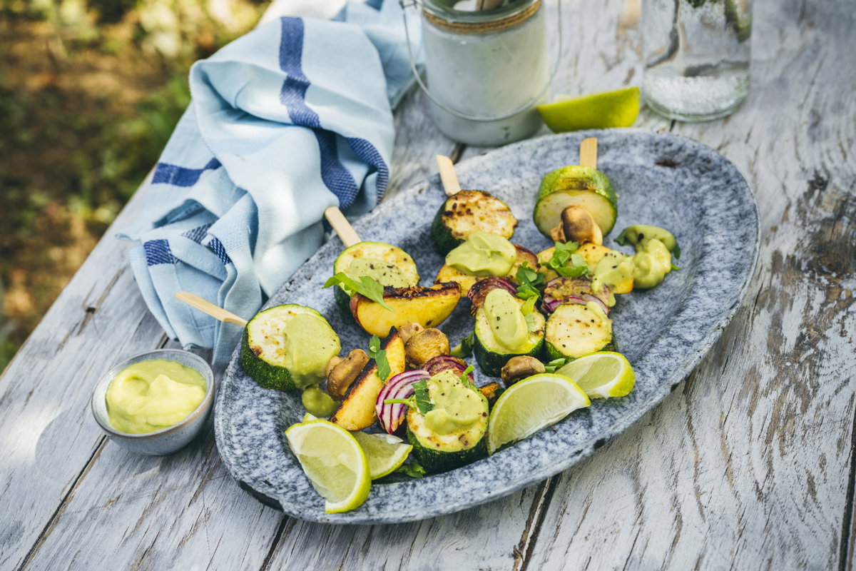 Gemüsespieße mit Zucchini