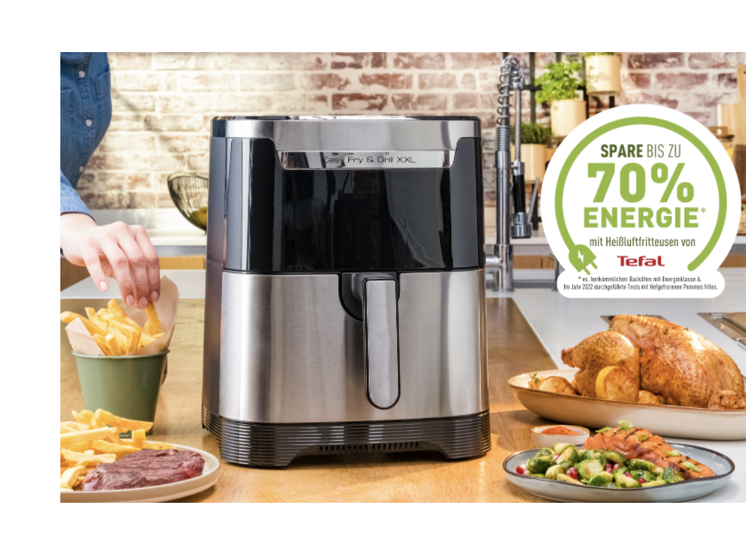 Die Easy Fry & Grill XXL Heißluftfritteuse von Tefal.