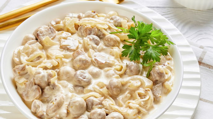 Rezept für Champignonsalat mit Mayonnaise