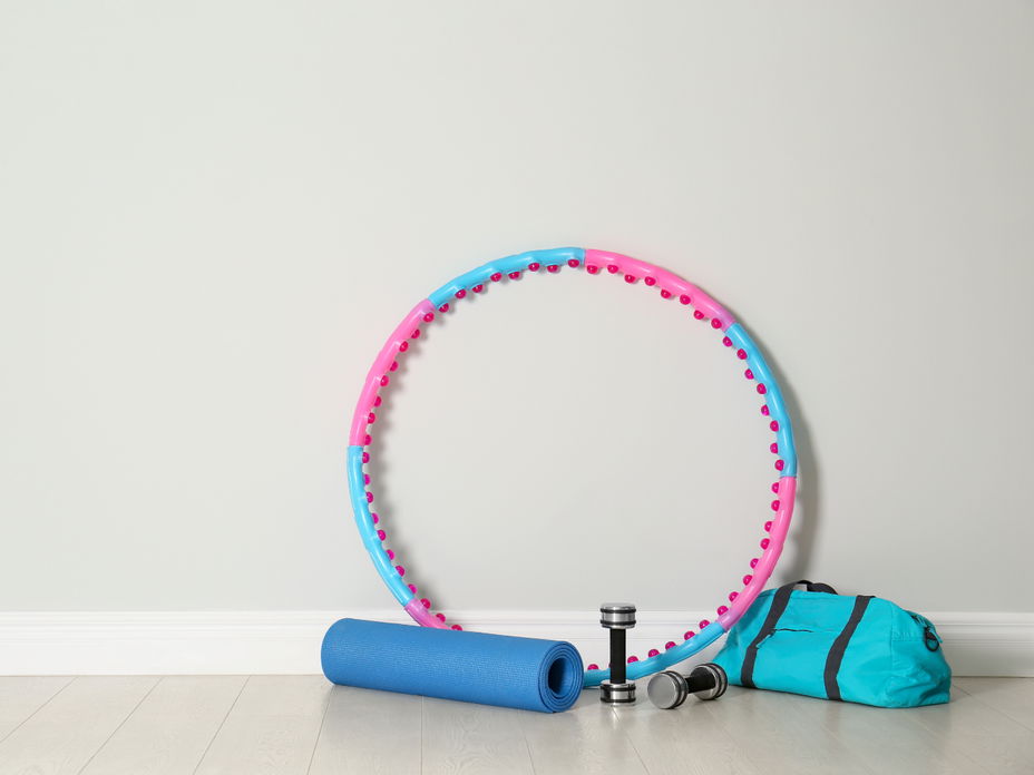 Hula Hoop Reifen an der Wand
