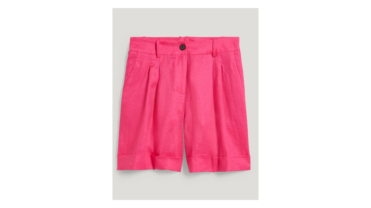 Pinke Leinenshorts