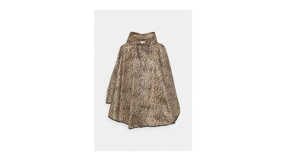 Regenponcho mit Leoprint