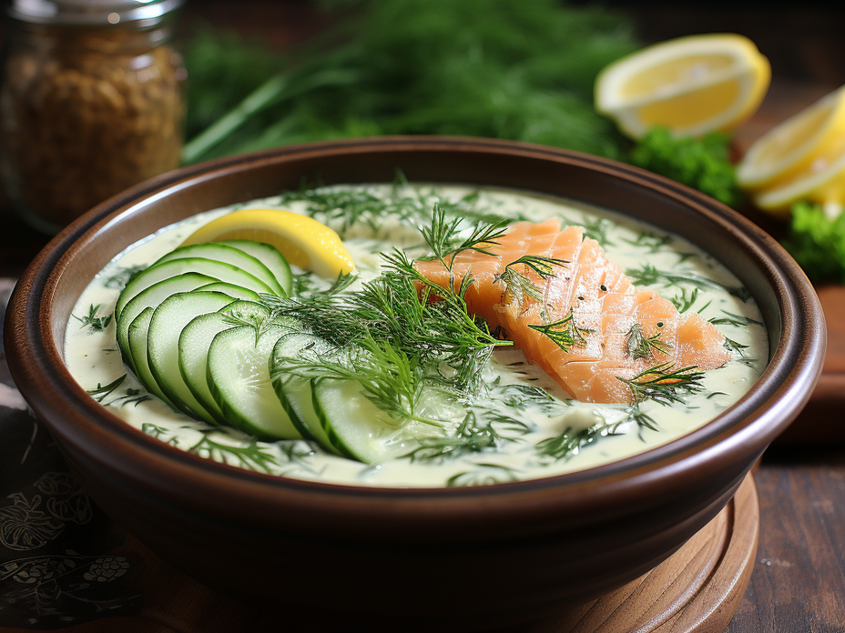 Gurkensuppe mit Lachs: Erfrischendes Rezept