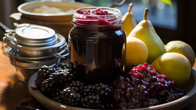 Rezept für Brombeer-Birnen-Konfitüre