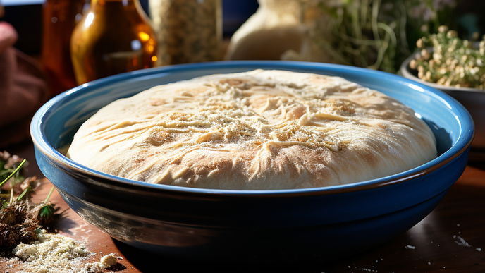 Rezept für Pizzateig mit Trockenhefe