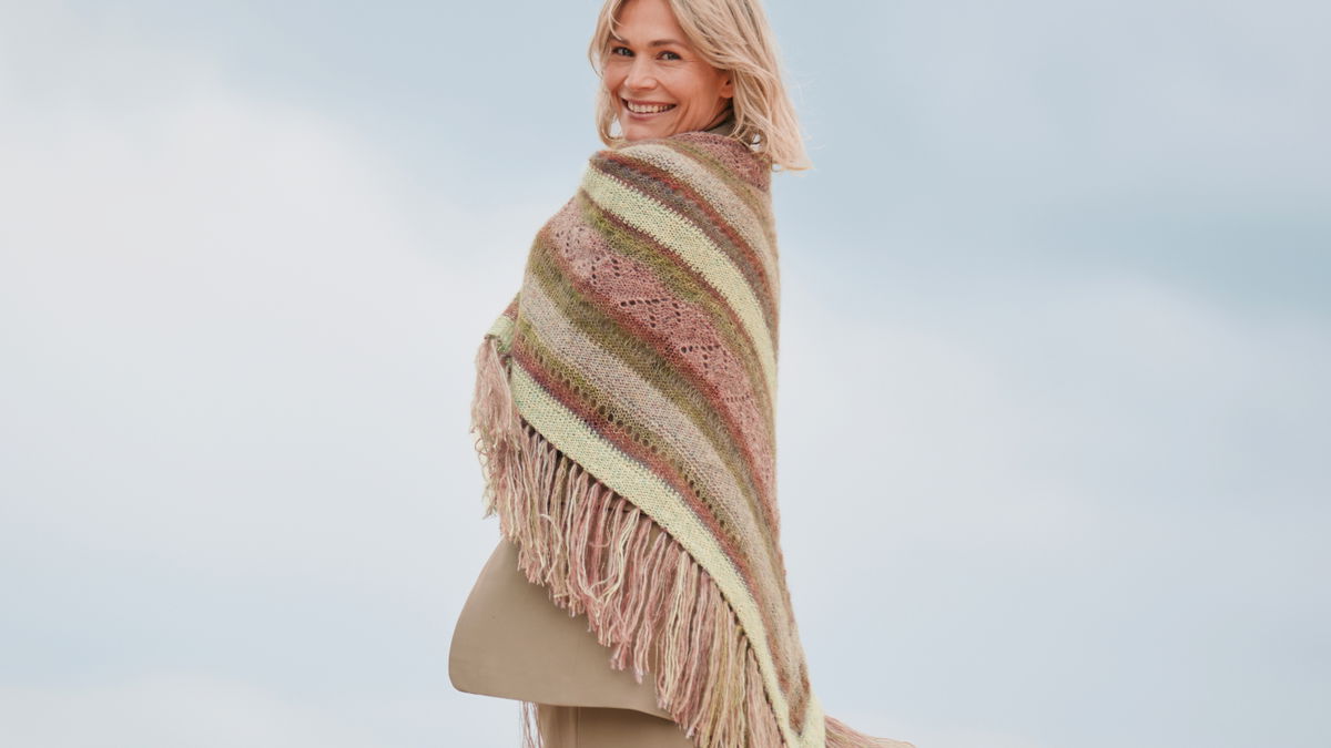 Kostenlose Strickanleitung für das Streifen-Plaid von Lana Grossa