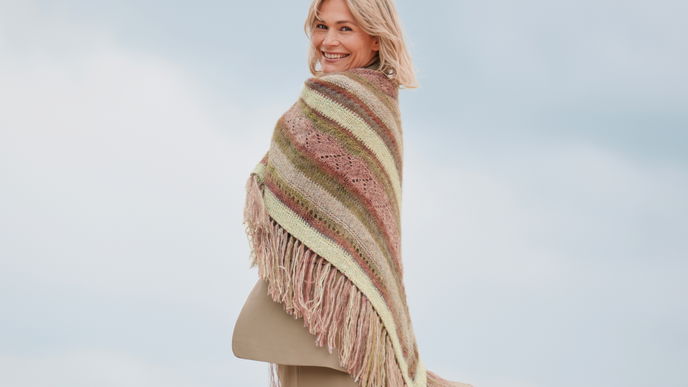 Kostenlose Strickanleitung für das Streifen-Plaid von Lana Grossa