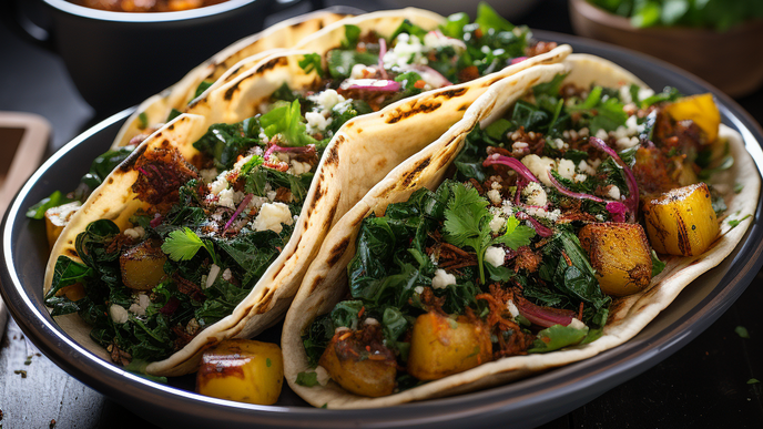 Rezept für Kartoffel-Tacos mit selbstgemachten Tortillas