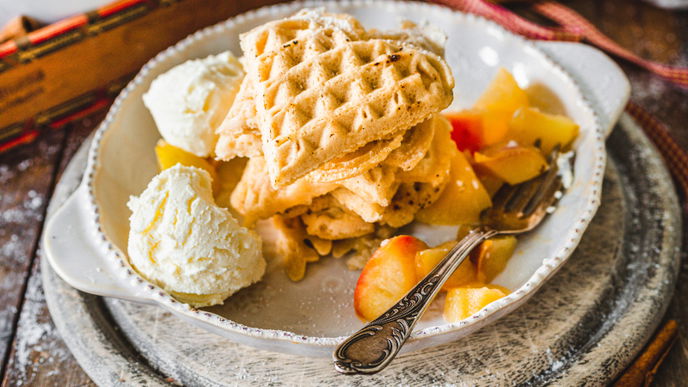 Rezept für vegane Waffeln mit Cashewkernen