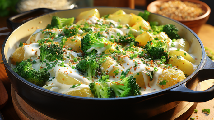 Kartoffel-Brokkoli-Pfanne: Low Carb Rezept