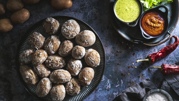 Rezept für Papas Arrugadas mit Mojo rojo und verde 