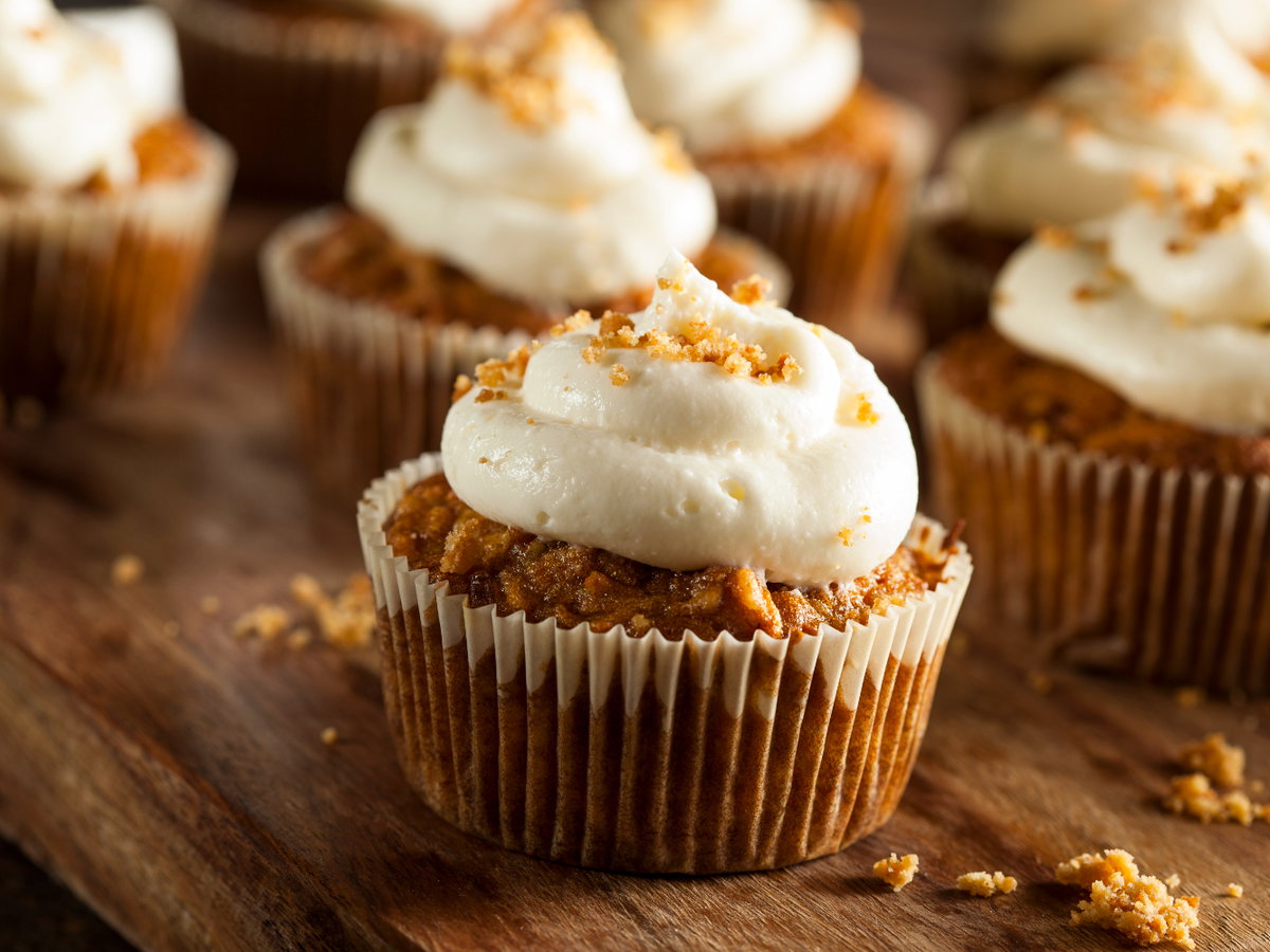 Kürbis-Muffins mit Vanille-Frosting