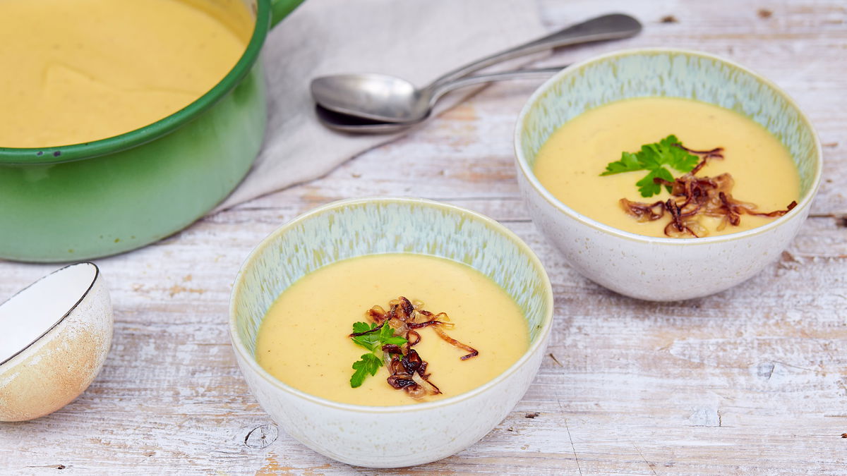Cremiges Rezept für geröstete Blumenkohlsuppe