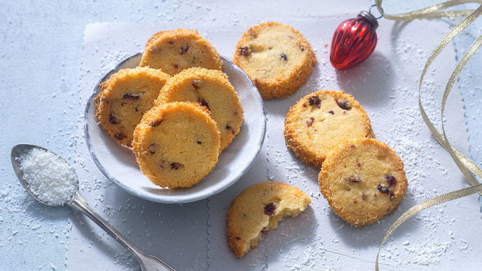 Rezept für fruchtige Cranberry-Kokos-Taler