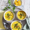Kalorienarmes Rezept für vegane Maissuppe mit Shiitake Pilzen