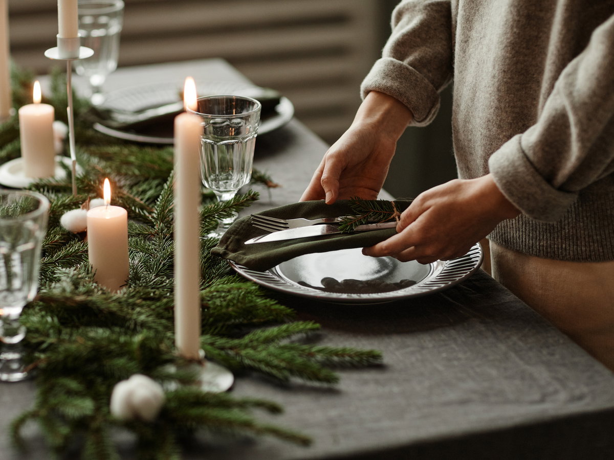 Puristisches Weihnachtsbuffet