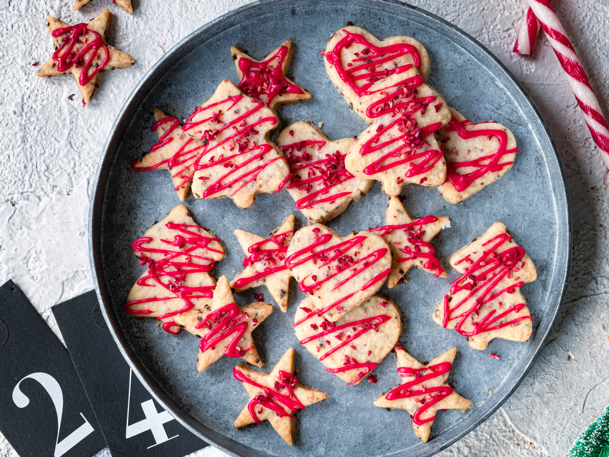 Shortbread mit Himbeeren