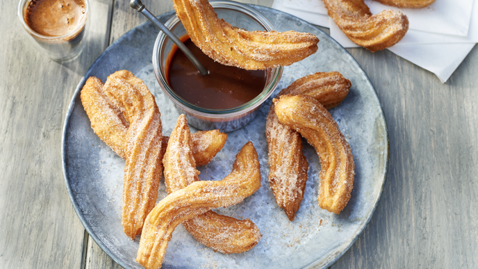Rezept für Churros mit Schokolade