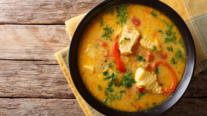 Rezept für Mulligatawny-Suppe aus "Dinner for One" 